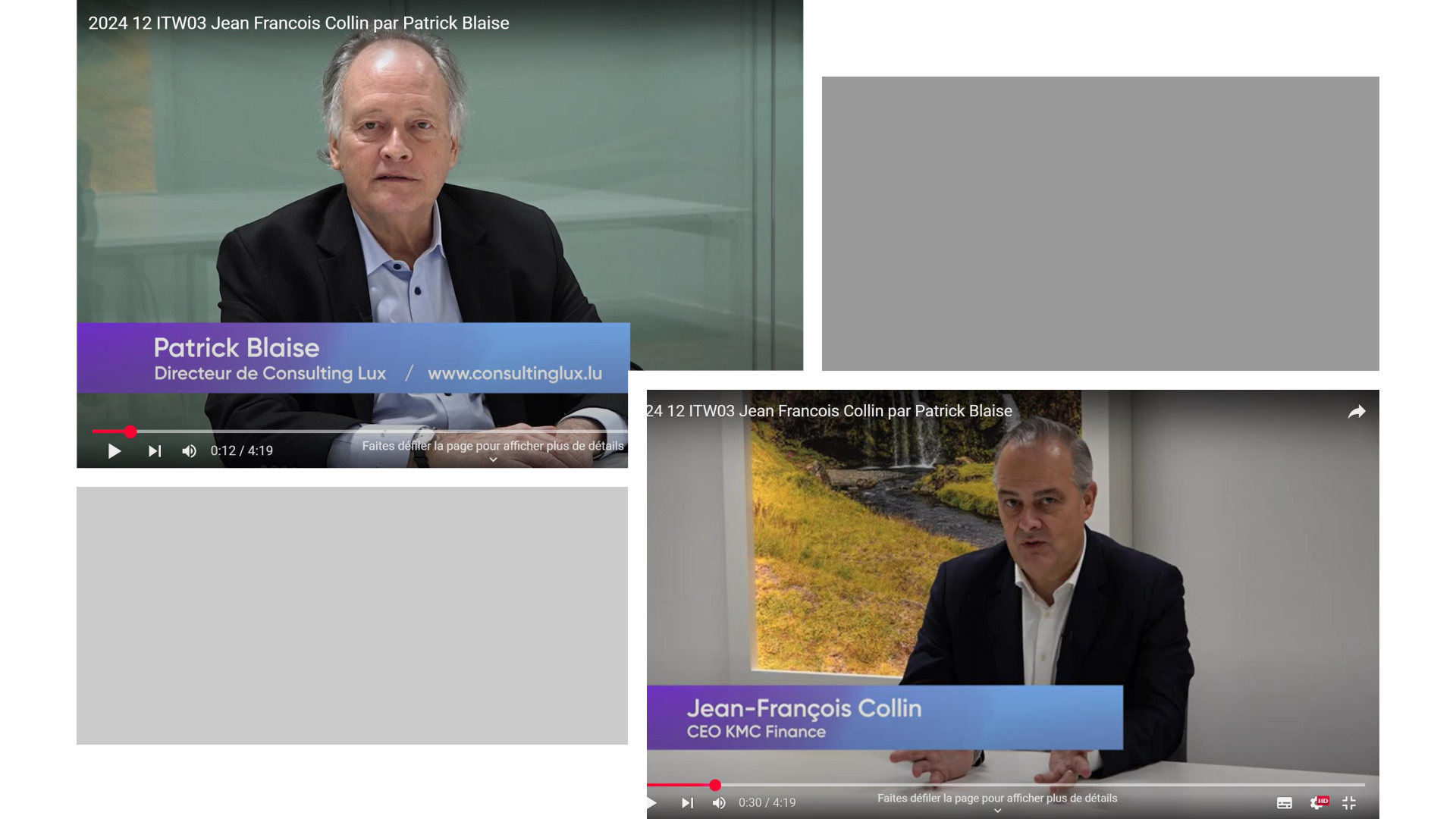 Echanges entre experts